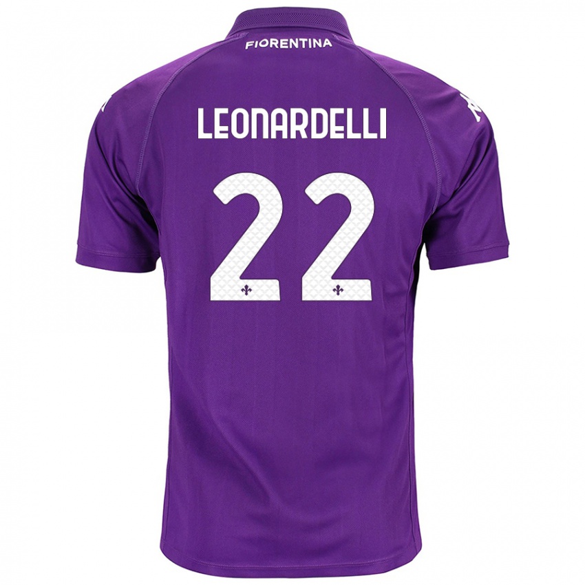 Férfi Pietro Leonardelli #22 Lila Hazai Jersey 2024/25 Mez Póló Ing