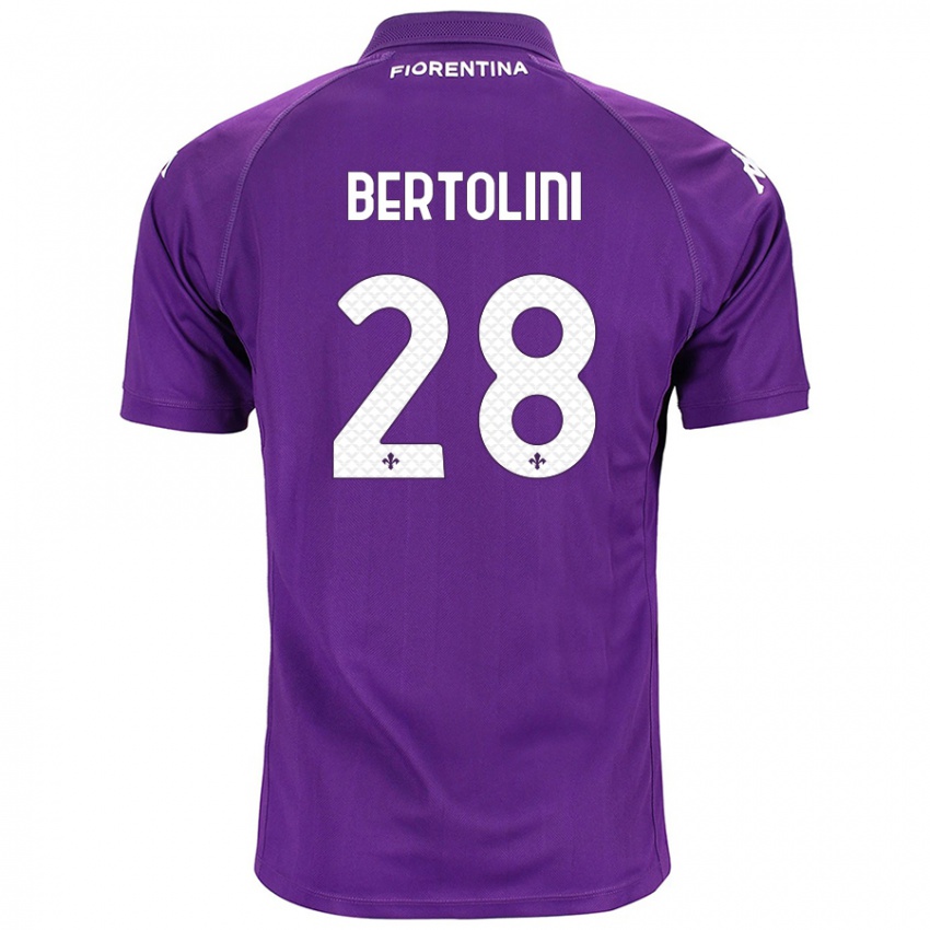 Férfi Gabriele Bertolini #28 Lila Hazai Jersey 2024/25 Mez Póló Ing