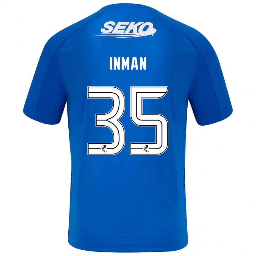 Férfi Lucy Inman #35 Sötétkék Hazai Jersey 2024/25 Mez Póló Ing