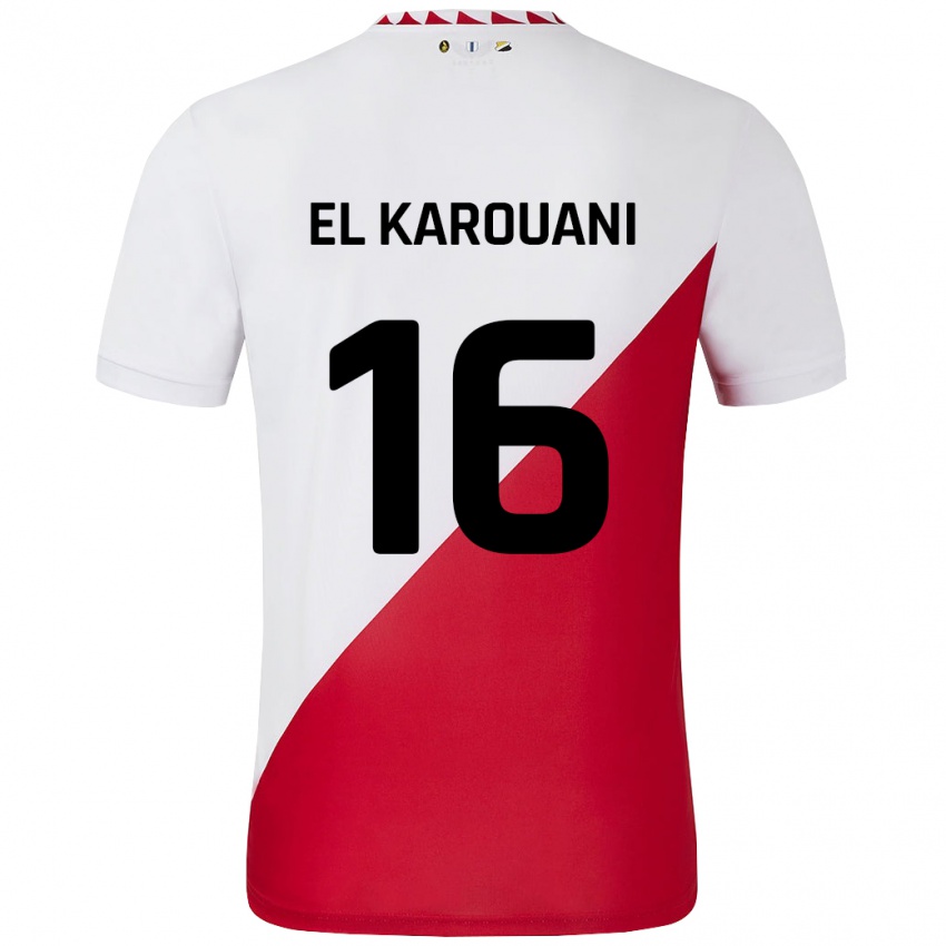 Férfi Souffian El Karouani #16 Fehér Piros Hazai Jersey 2024/25 Mez Póló Ing