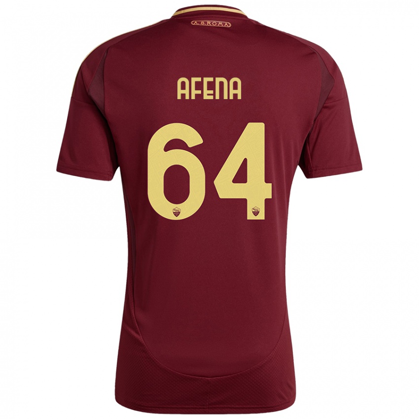 Férfi Felix Afena-Gyan #64 Vörös Barna Arany Hazai Jersey 2024/25 Mez Póló Ing