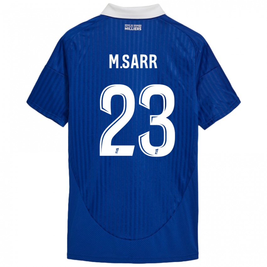 Férfi Mamadou Sarr #23 Kék Fehér Hazai Jersey 2024/25 Mez Póló Ing