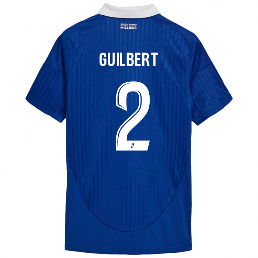 Férfi Frederic Guilbert #2 Kék Fehér Hazai Jersey 2024/25 Mez Póló Ing