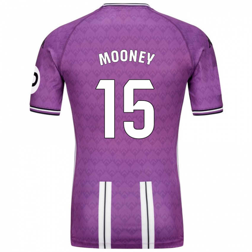 Férfi Fionn Mooney #15 Lila Fehér Hazai Jersey 2024/25 Mez Póló Ing