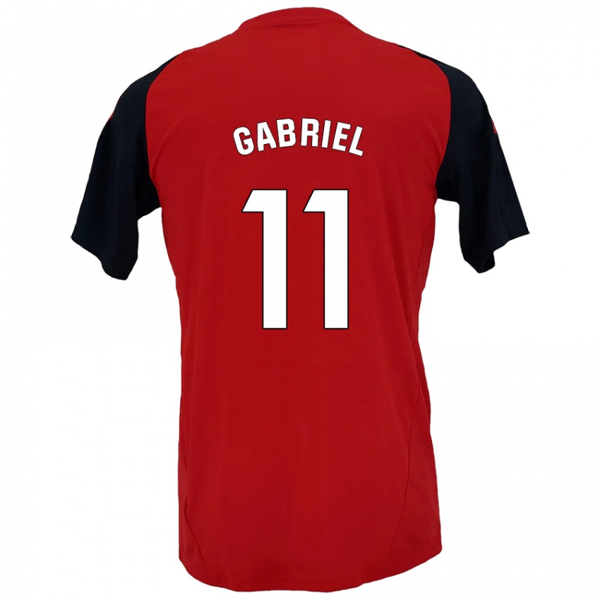 Férfi Sergio Gabriel #11 Piros Fekete Hazai Jersey 2024/25 Mez Póló Ing