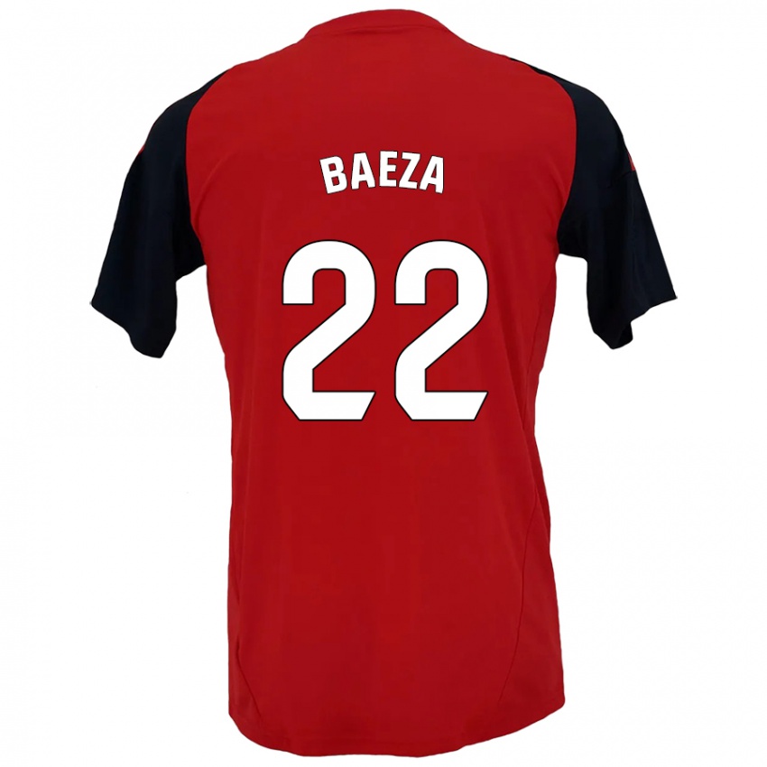 Férfi Miguel Baeza #22 Piros Fekete Hazai Jersey 2024/25 Mez Póló Ing