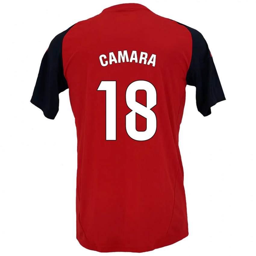 Férfi Aaron Cámara #18 Piros Fekete Hazai Jersey 2024/25 Mez Póló Ing