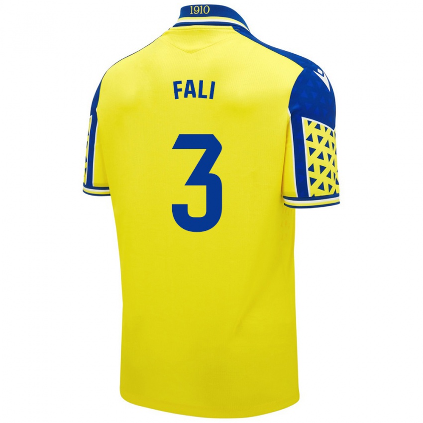 Férfi Fali #3 Sárga Kék Hazai Jersey 2024/25 Mez Póló Ing