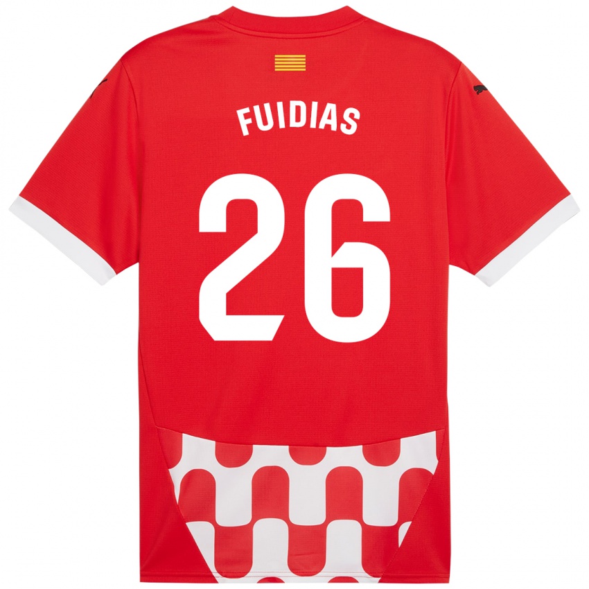 Férfi Toni Fuidias #26 Piros Fehér Hazai Jersey 2024/25 Mez Póló Ing