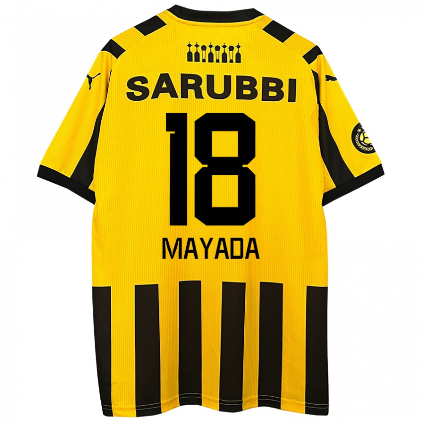 Férfi Camilo Mayada #18 Sárga Fekete Hazai Jersey 2024/25 Mez Póló Ing