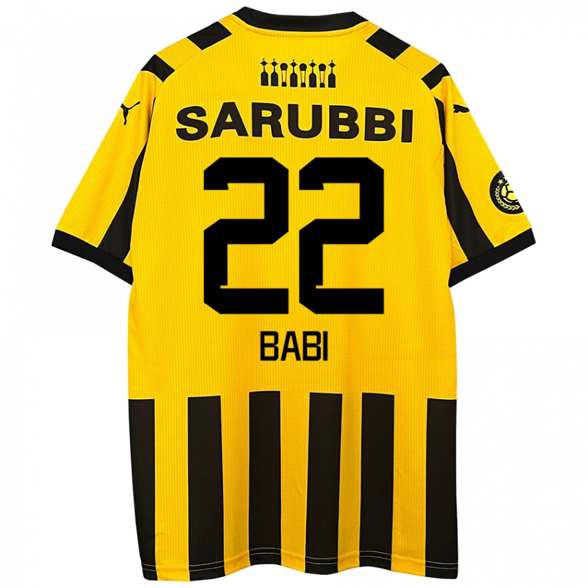 Férfi Matheus Babi #22 Sárga Fekete Hazai Jersey 2024/25 Mez Póló Ing