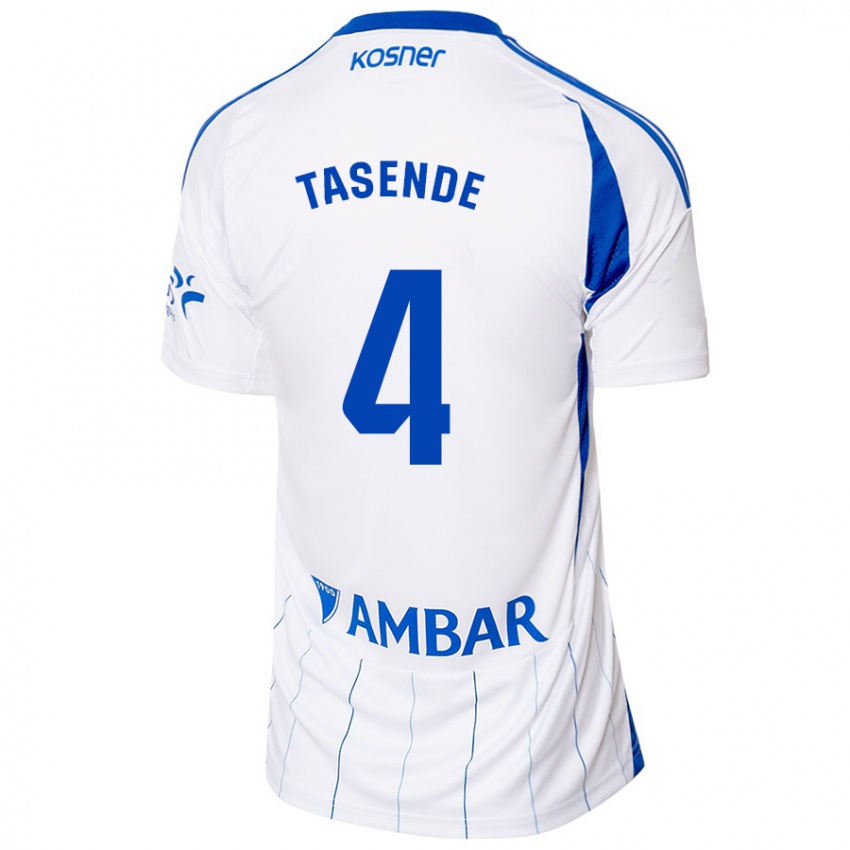 Férfi Dani Tasende #4 Piros Fehér Hazai Jersey 2024/25 Mez Póló Ing