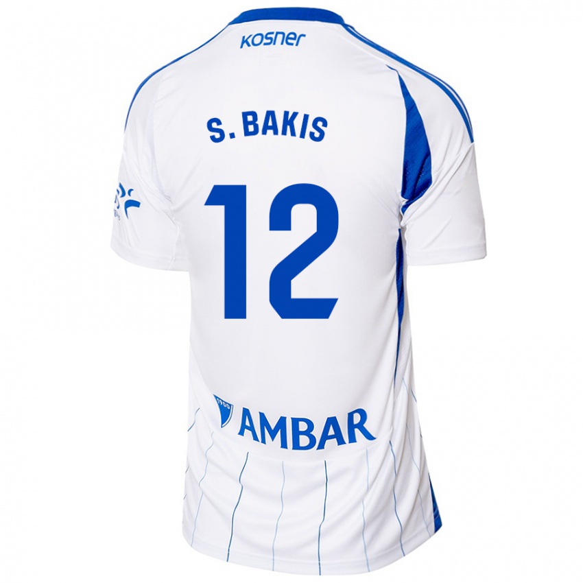 Férfi Sinan Bakış #12 Piros Fehér Hazai Jersey 2024/25 Mez Póló Ing