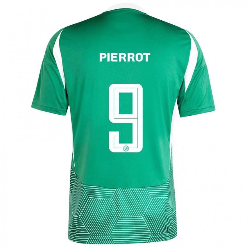 Férfi Frantzdy Pierrot #9 Zöld Fehér Hazai Jersey 2024/25 Mez Póló Ing