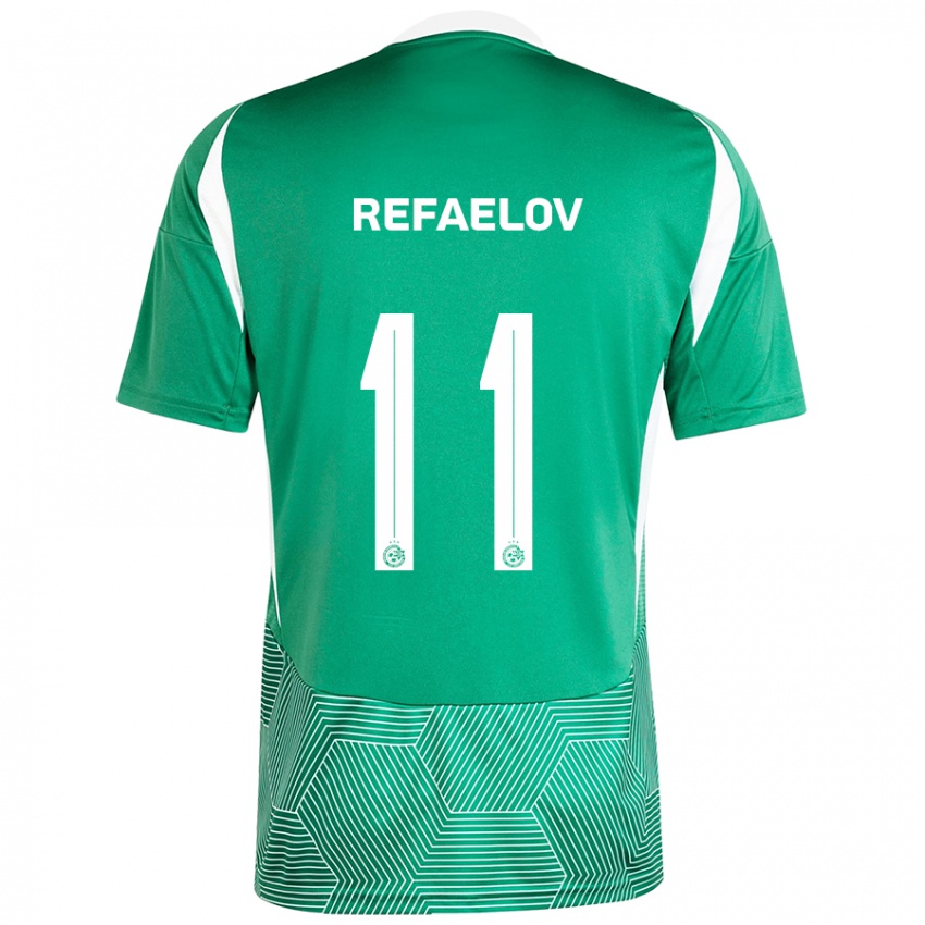 Férfi Lior Refaelov #11 Zöld Fehér Hazai Jersey 2024/25 Mez Póló Ing