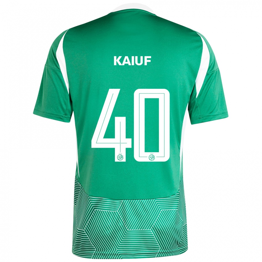 Férfi Sharif Kaiuf #40 Zöld Fehér Hazai Jersey 2024/25 Mez Póló Ing