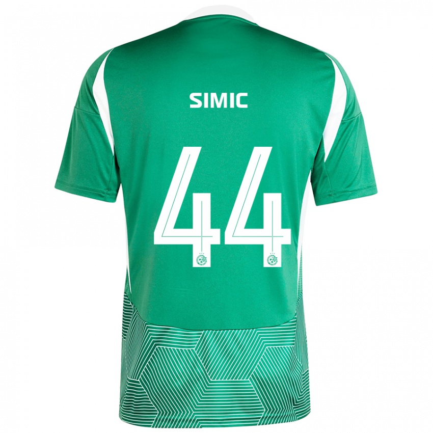 Férfi Lorenco Simic #44 Zöld Fehér Hazai Jersey 2024/25 Mez Póló Ing