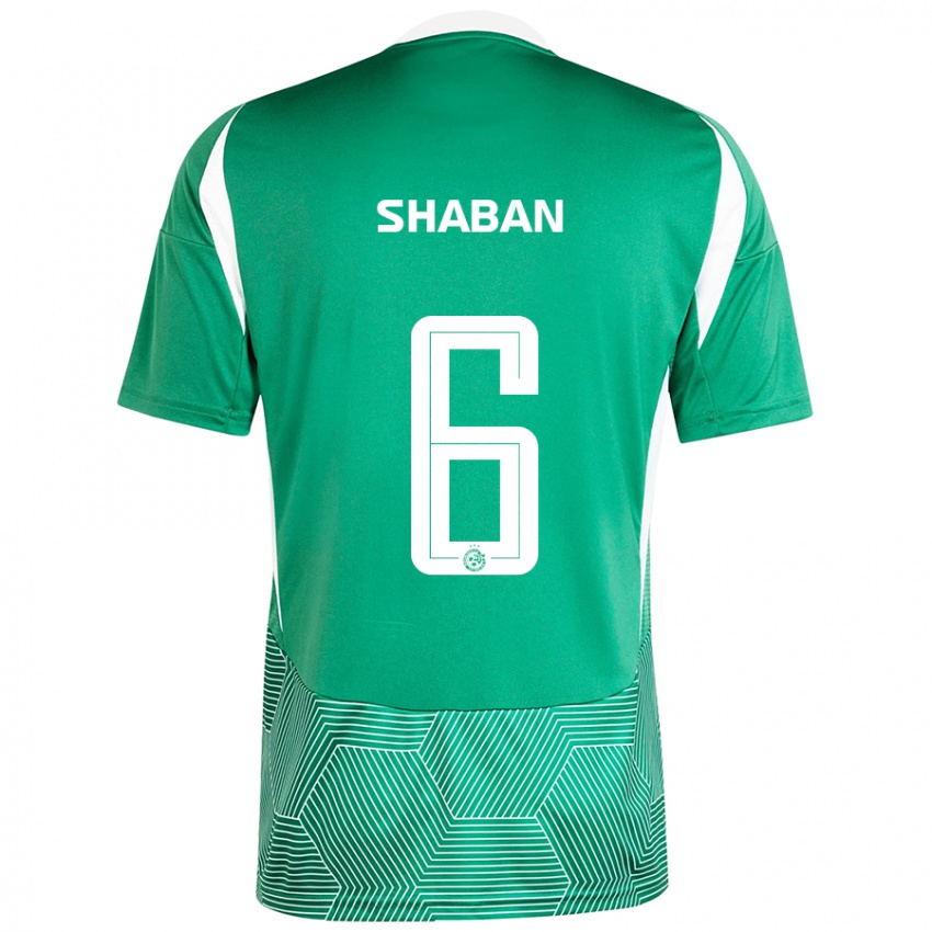 Férfi Loay Shaban #6 Zöld Fehér Hazai Jersey 2024/25 Mez Póló Ing