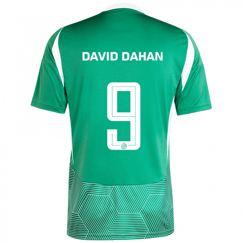 Férfi Omer David Dahan #9 Zöld Fehér Hazai Jersey 2024/25 Mez Póló Ing