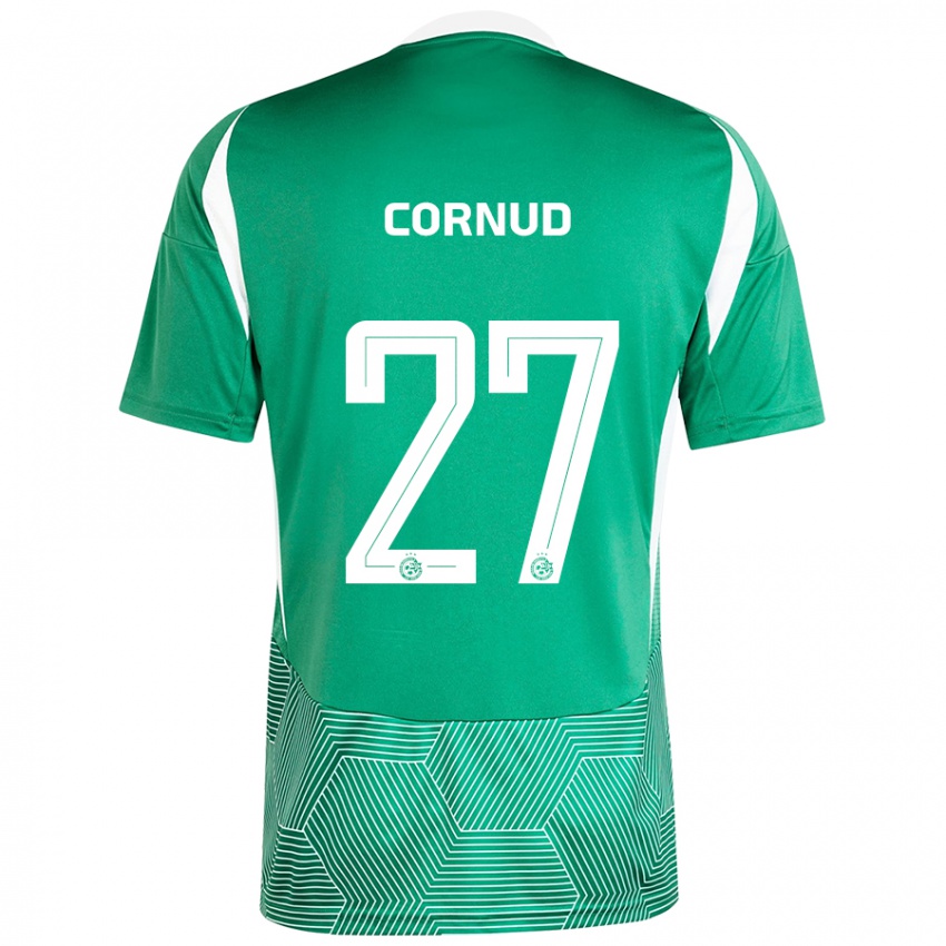 Férfi Pierre Cornud #27 Zöld Fehér Hazai Jersey 2024/25 Mez Póló Ing