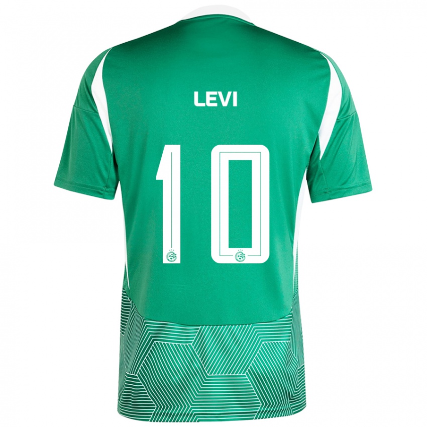 Férfi Yarin Levi #10 Zöld Fehér Hazai Jersey 2024/25 Mez Póló Ing