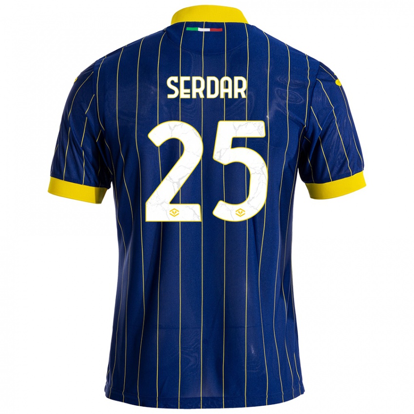 Férfi Suat Serdar #25 Kék Sárga Hazai Jersey 2024/25 Mez Póló Ing