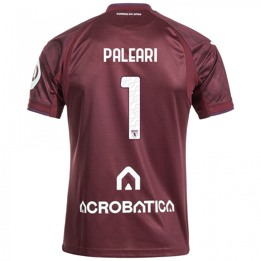 Férfi Alberto Paleari #1 Barna Fehér Hazai Jersey 2024/25 Mez Póló Ing