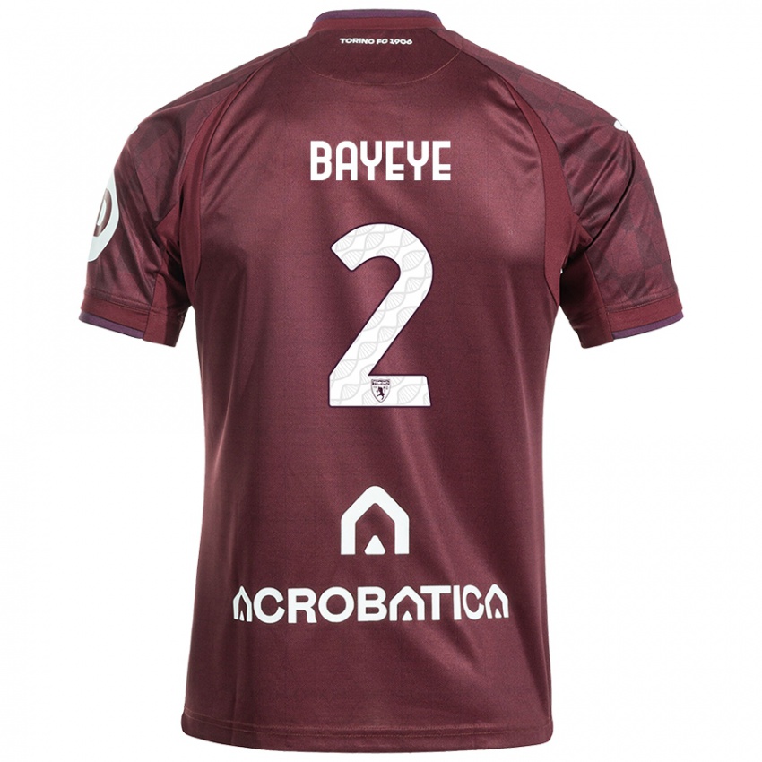 Férfi Brian Bayeye #2 Barna Fehér Hazai Jersey 2024/25 Mez Póló Ing