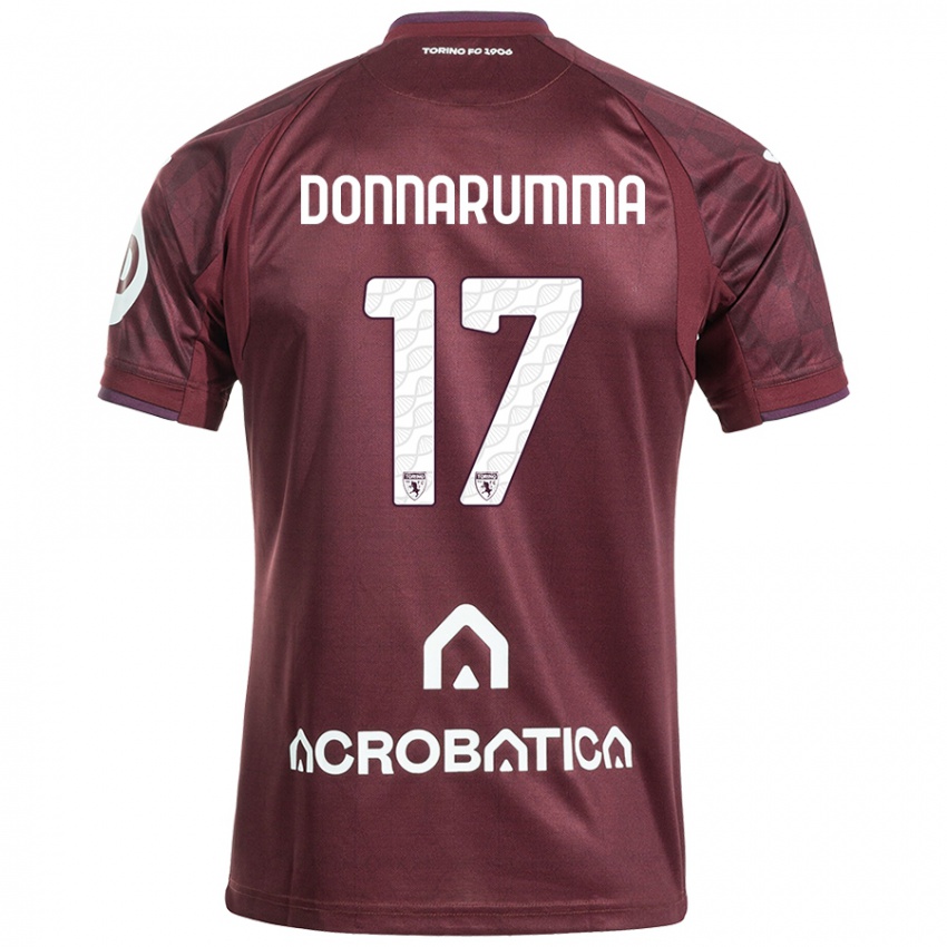 Férfi Antonio Donnarumma #17 Barna Fehér Hazai Jersey 2024/25 Mez Póló Ing