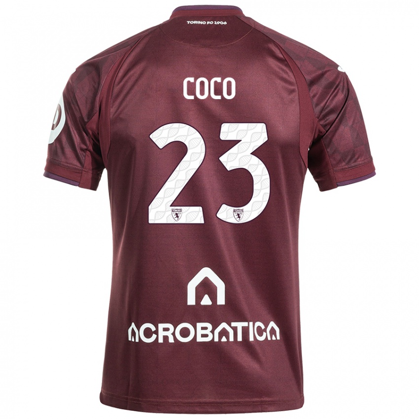 Férfi Saúl Coco #23 Barna Fehér Hazai Jersey 2024/25 Mez Póló Ing