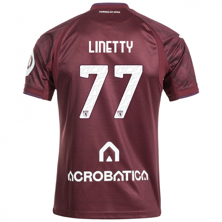 Férfi Karol Linetty #77 Barna Fehér Hazai Jersey 2024/25 Mez Póló Ing