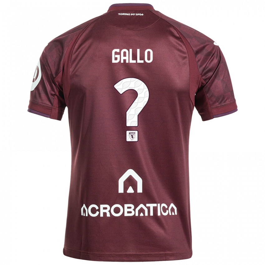 Férfi Tommaso Gallo #0 Barna Fehér Hazai Jersey 2024/25 Mez Póló Ing