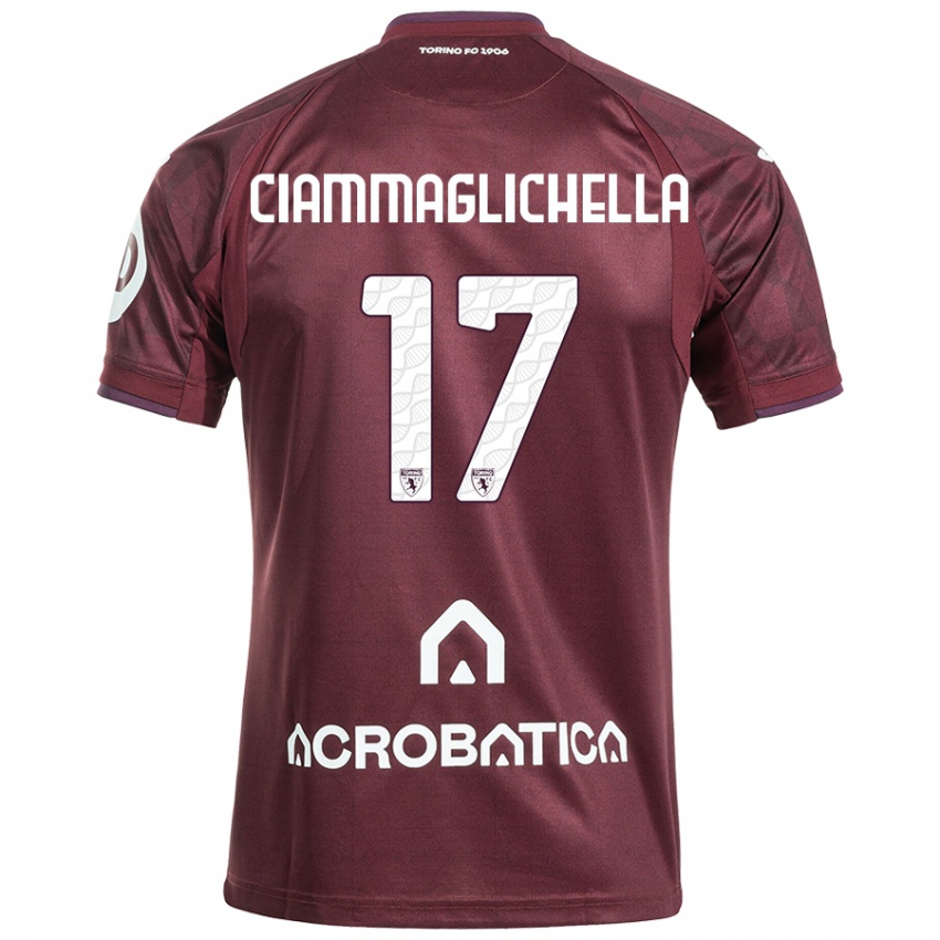 Férfi Aaron Ciammaglichella #17 Barna Fehér Hazai Jersey 2024/25 Mez Póló Ing