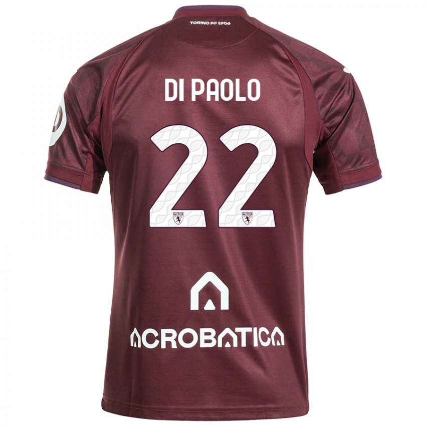 Férfi Sebastiano Di Paolo #22 Barna Fehér Hazai Jersey 2024/25 Mez Póló Ing