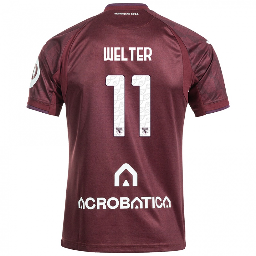 Férfi Francesca Welter #11 Barna Fehér Hazai Jersey 2024/25 Mez Póló Ing