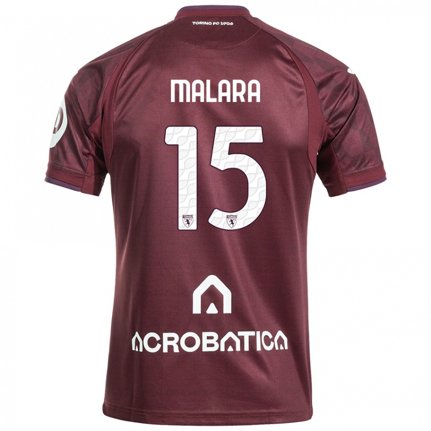 Férfi Sara Malara #15 Barna Fehér Hazai Jersey 2024/25 Mez Póló Ing