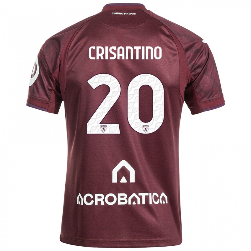 Férfi Giulia Crisantino #20 Barna Fehér Hazai Jersey 2024/25 Mez Póló Ing