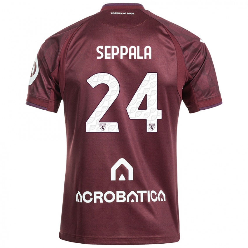 Férfi Rosa Lappi-Seppälä #24 Barna Fehér Hazai Jersey 2024/25 Mez Póló Ing