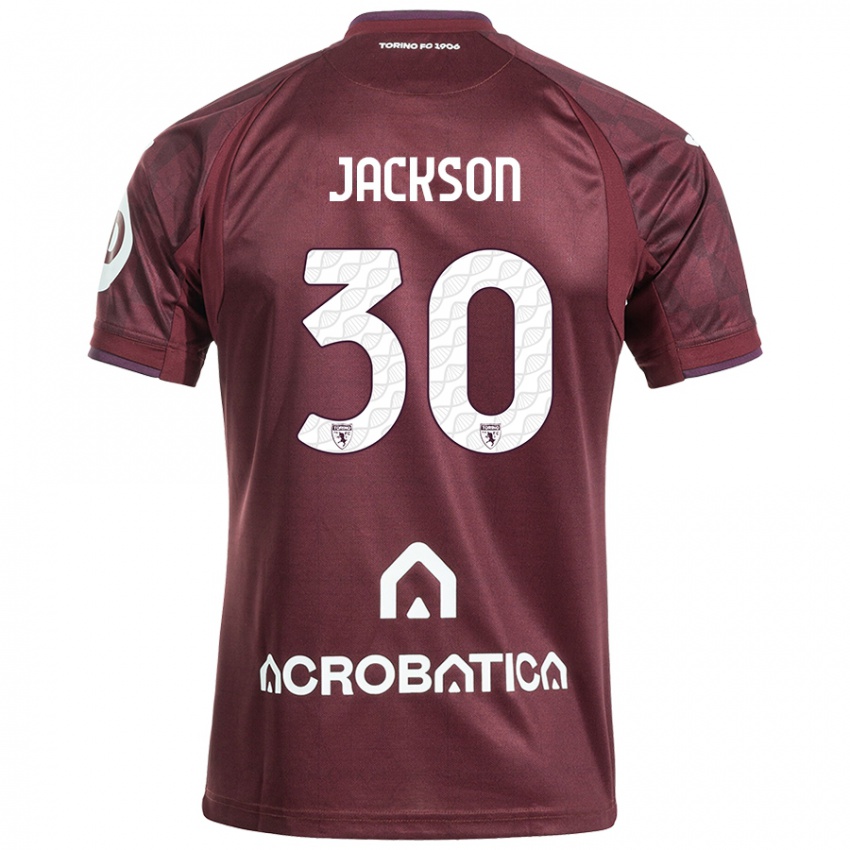 Férfi Michael Jackson #30 Barna Fehér Hazai Jersey 2024/25 Mez Póló Ing