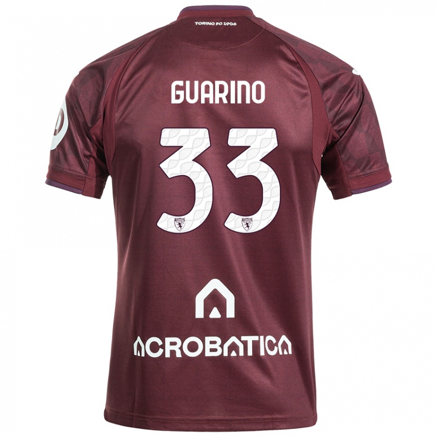 Férfi Rita Guarino #33 Barna Fehér Hazai Jersey 2024/25 Mez Póló Ing