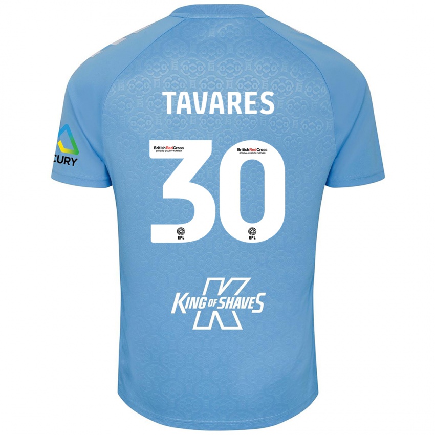 Férfi Fábio Tavares #30 Kék Fehér Hazai Jersey 2024/25 Mez Póló Ing