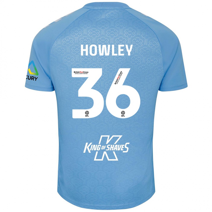 Férfi Ryan Howley #36 Kék Fehér Hazai Jersey 2024/25 Mez Póló Ing