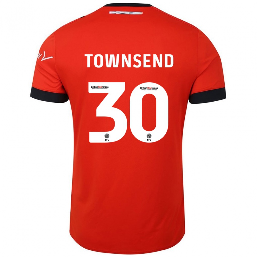 Férfi Andros Townsend #30 Narancssárga Fekete Hazai Jersey 2024/25 Mez Póló Ing