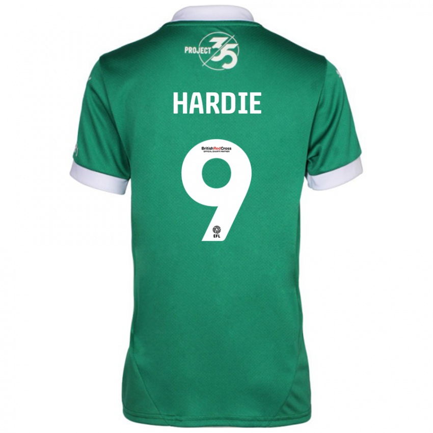 Férfi Ryan Hardie #9 Zöld Fehér Hazai Jersey 2024/25 Mez Póló Ing