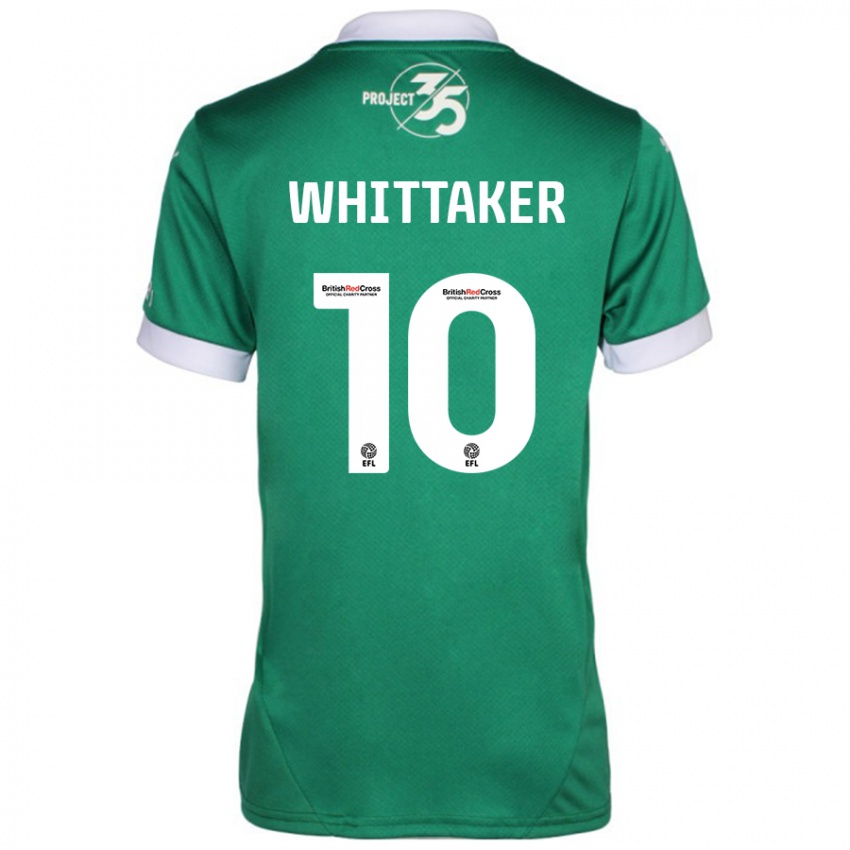 Férfi Morgan Whittaker #10 Zöld Fehér Hazai Jersey 2024/25 Mez Póló Ing