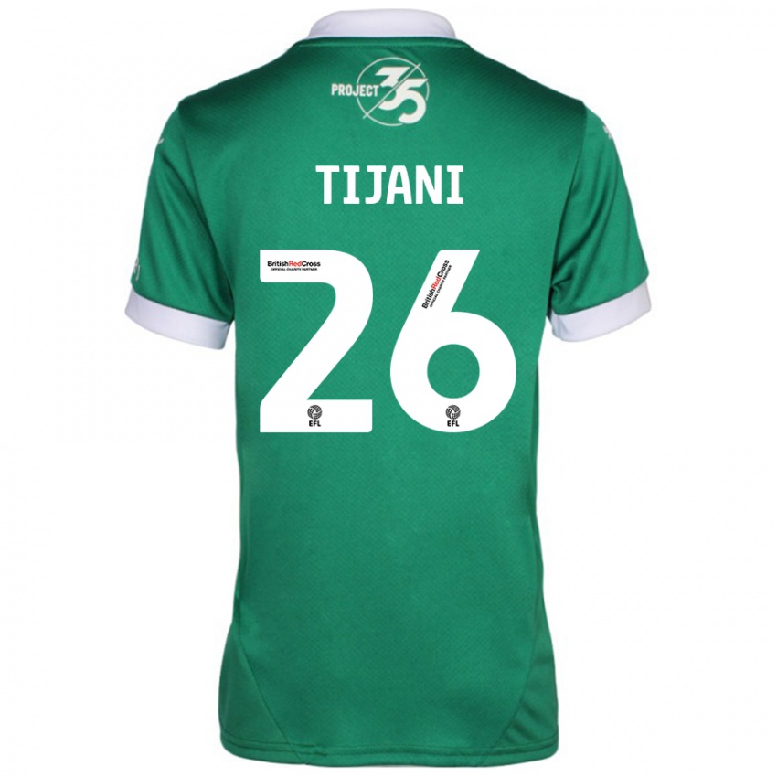 Férfi Muhamed Tijani #26 Zöld Fehér Hazai Jersey 2024/25 Mez Póló Ing