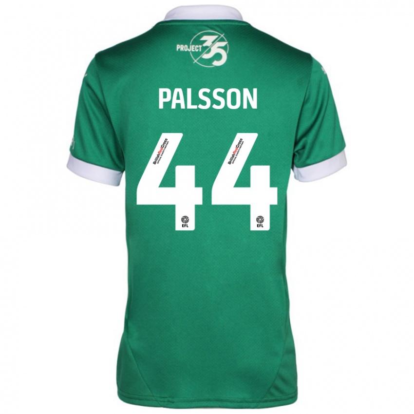 Férfi Victor Pálsson #44 Zöld Fehér Hazai Jersey 2024/25 Mez Póló Ing