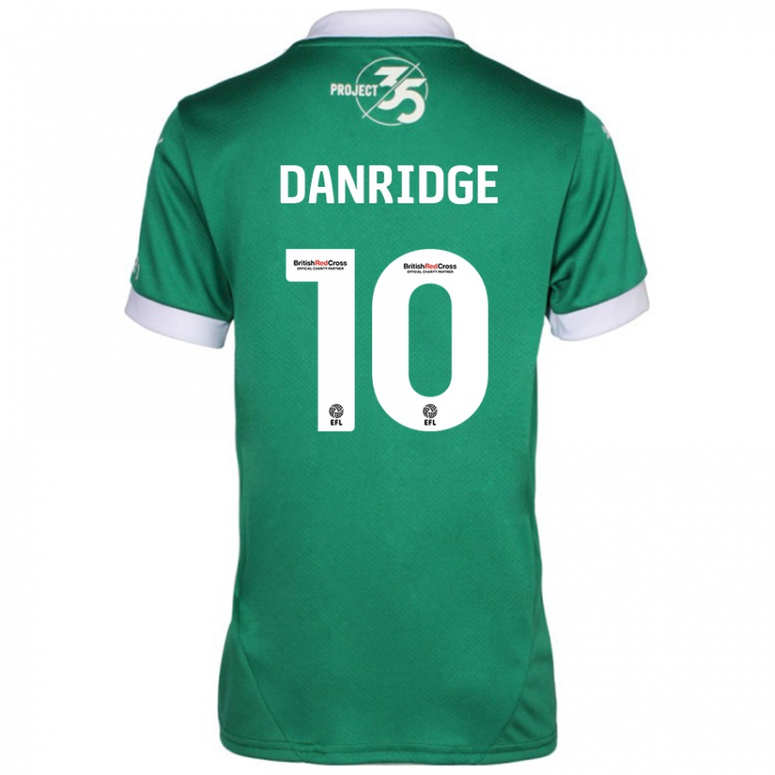 Férfi Rebecca Danridge #10 Zöld Fehér Hazai Jersey 2024/25 Mez Póló Ing