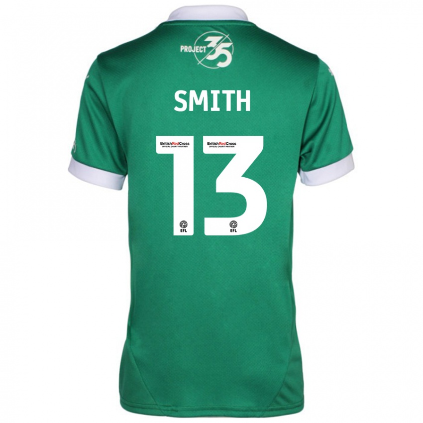 Férfi Grace Smith #13 Zöld Fehér Hazai Jersey 2024/25 Mez Póló Ing