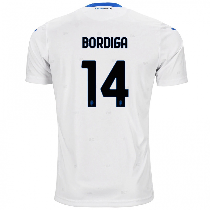 Férfi Michele Bordiga #14 Fehér Idegenbeli Jersey 2024/25 Mez Póló Ing